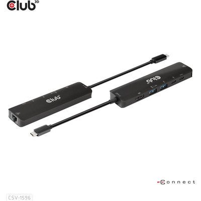Product Docking Station Canyon USB-6-in1 USB-C > HDMI/2xUSB/2xUSB-C/RJ45 100W retail base image