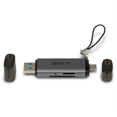 Product Card Reader Lindy USB 3.2 type C & A, SD/Micro SD base image