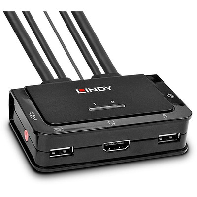 Product KVM Switch Lindy Compact 2 Port HDMI USB 2.0 & Audio base image
