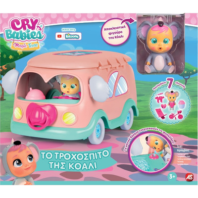 Product Κουκλα AS Cry Babies Magic Tears - Το Τροχόσπιτο της Κοάλι (1013-91931) base image