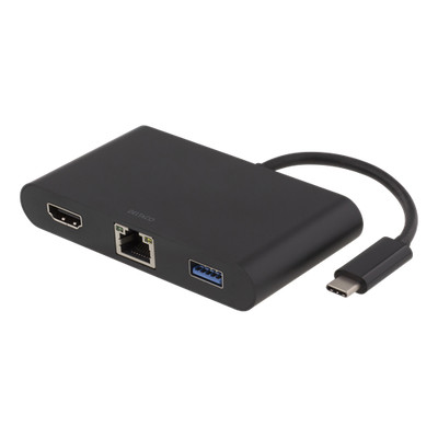 Product Docking Station Deltaco USB-C HDMI, RJ45, 1xUSB A, USB-C PD, Black USBC-1267 base image