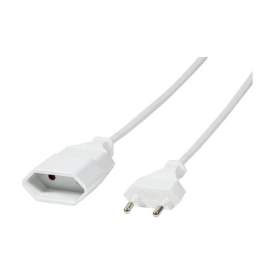 Product Μπαλαντέζα LogiLink Euro CEE 7/16 plug to socket, 1m, white base image