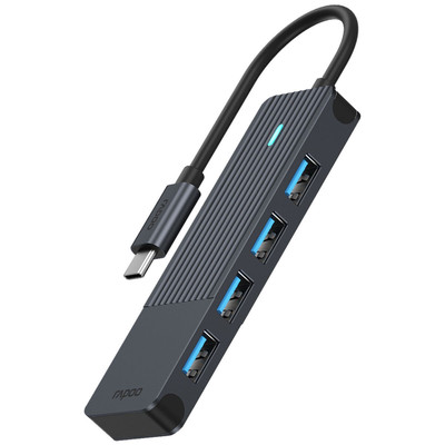 Product USB Hub Rapoo USB-C grey USB-C to USB-A base image