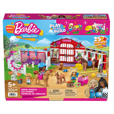 Product Τουβλάκια Mega Bloks Barbie - Horse Stables (HDJ87) base image