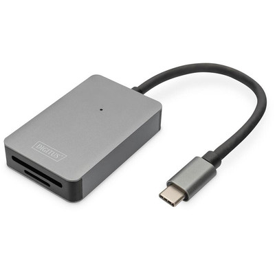 Product Card Reader Digitus USB-C 2 port silver 15cm cable base image