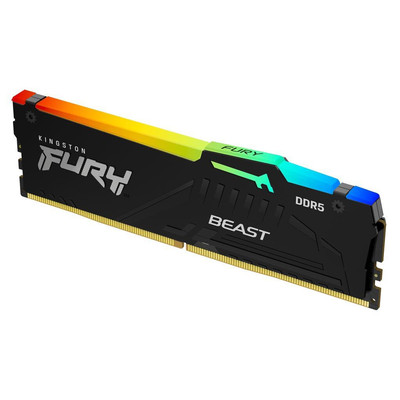 Product Μνήμη RAM Σταθερού DDR5 16GB Kingston FURY Beast RGB 288-PIN - 5600 MHz / PC5-44800 base image