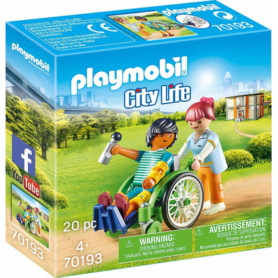 Product Playmobil 1.2.3 - Patient In Wheelchair (70193) base image