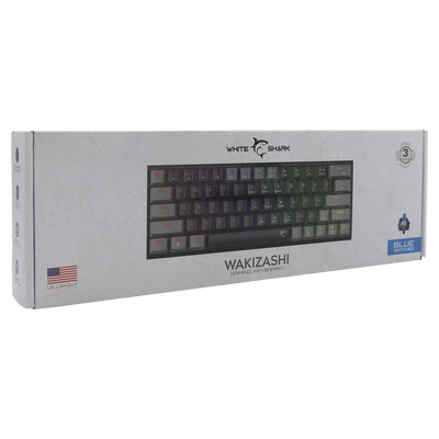 Product Πληκτρολόγιο Ενσύρματο White Shark Mechanical US Blue SWITCH WAKIZASHI Black/Grey base image