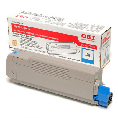 Product Toner Oki C 5800 Cyan 5k (43324423) base image