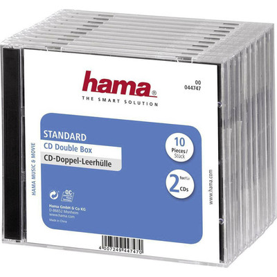 Product Θήκη CD Hama Double Box 10pcs Jewel-44747 base image