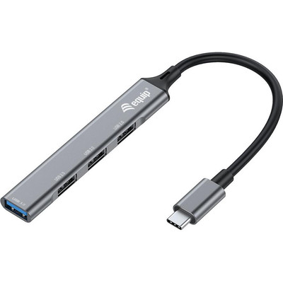 Product USB Hub Equip 4-Port 1x3.0/3x2.0 USB->USB-C owithout power supply gray base image
