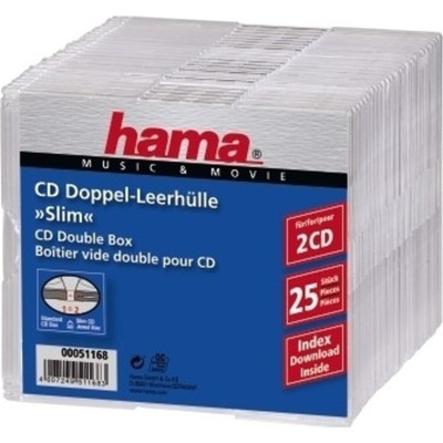 Product Θήκη CD 1x25 Hama Jewel Slim Double 51168 base image