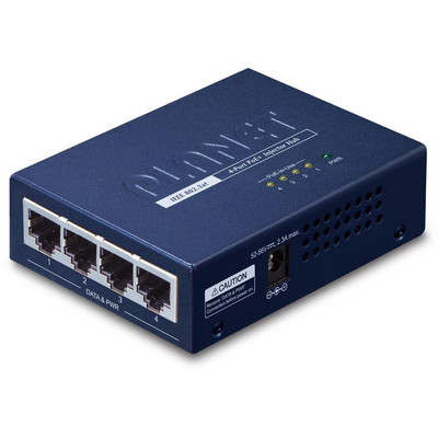 Product PoE Adapter Planet 4-Port IEEE 802.3at High Power over Ethernet base image