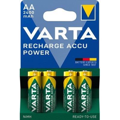 Product Επαναφορτιζόμενες Μπαταρίες 1x4 Varta RECHARGE Power 2400 mAH AA Mignon NiMH base image