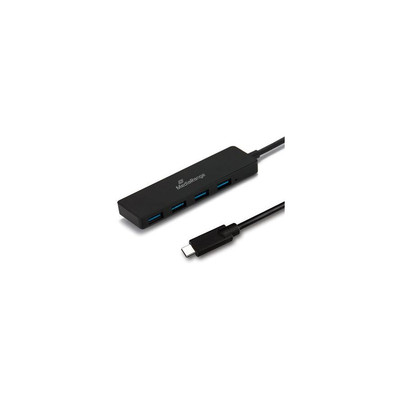 Product USB Hub MediaRange Type-C to USB 3.0 Verteiler 1:4 Black base image