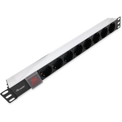 Product Πολύπριζο Equip 19"(1HE)8-fold Schukon. 1.8m Alu Sch base image