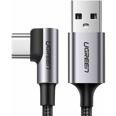 Product Καλώδιο USB Ugreen Angled USB-C To USB-A Data Black 2M base image