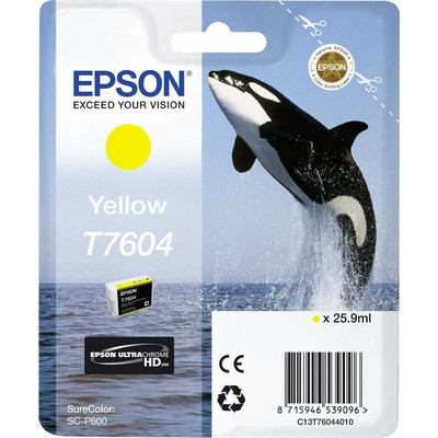Product Μελάνι Epson yellow T 7604 base image