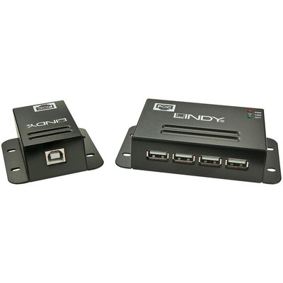 Product USB Extender Lindy 2.0 Cat5 Power over RJ45 4 Port 50m base image