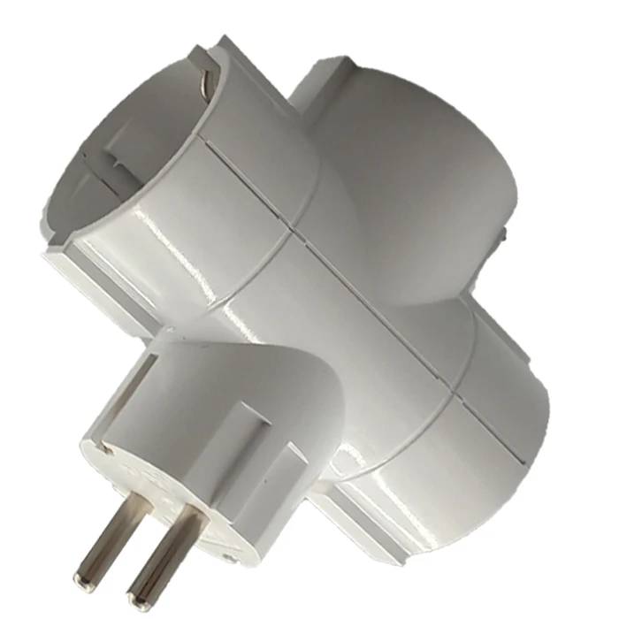 Ταφ Lamtech Splitter With 3 SCHUKO OUTLETS WHITE