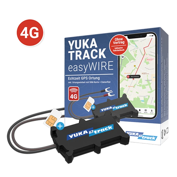 GPS Tracker Yukatrack easyWire 4G AIO with SIM + Data Flat