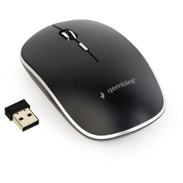 Ποντίκι Ασύρματο Gembird OPT 4 buttons inkl. nano USB Black