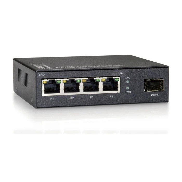 Network Switch LevelOne 4x GE GEU-0521 1xGSFP Metall