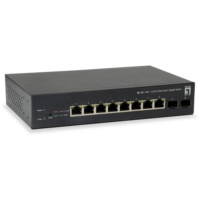 Network Switch LevelOne 8x GE GEP-1051 2xGSFP 70W 8xPoE
