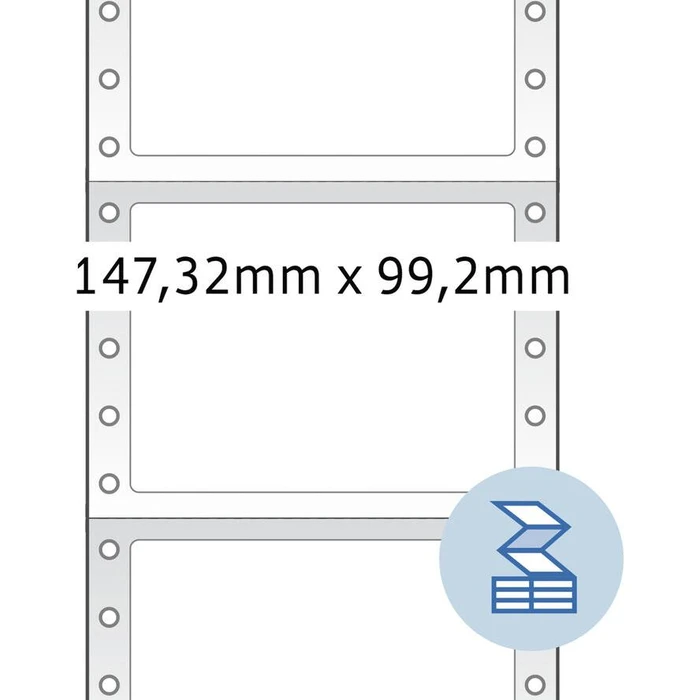 Ετικέτες Herma computer labels White 147,32x99,2 mm perf. 3000 pcs