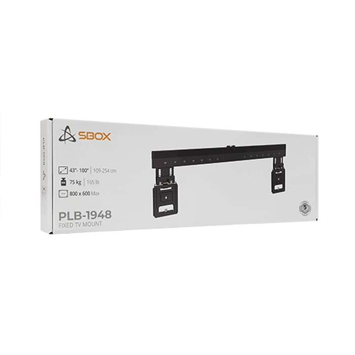 Βάση Τηλεόραση Sbox Wall Mount 43'-100', 75KG, 800X600