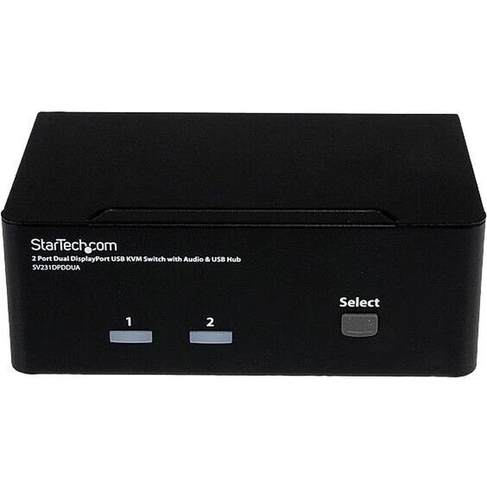 KVM Switch StarTech Dual Monitor DisplayPort - USB 2.0 Hub - Audio and Microphone - (SV231DPDDUA)