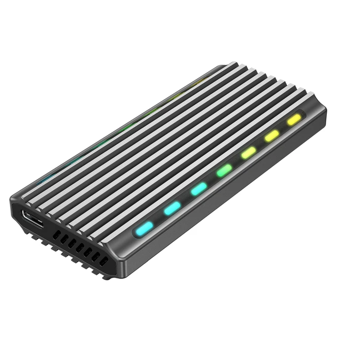 Θήκη Σκληρού Δίσκου M.2 Gembird EE2280-U3C-03 USB 3.1 NVMe RGB, aluminum
