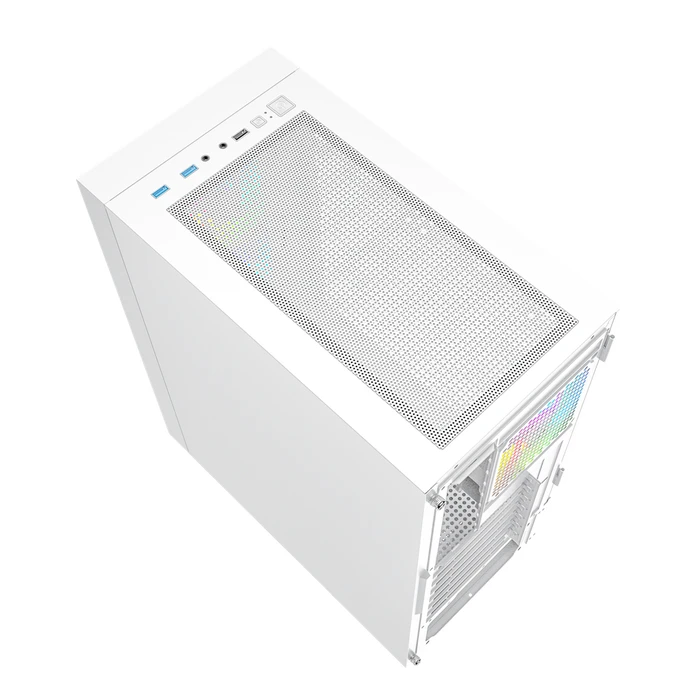 Κουτί Υπολογιστή Gembird Fornax 4000W ARGB Gaming ATX Midi Tower, backlight, White