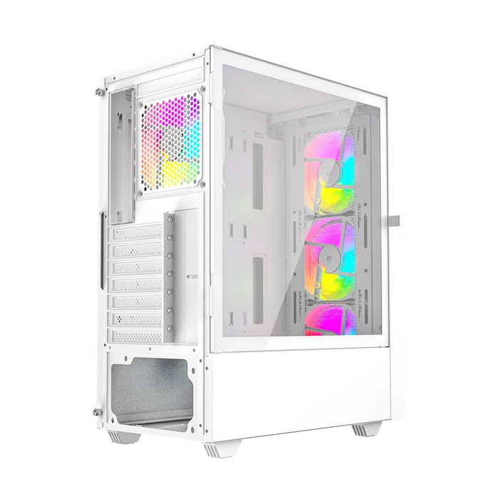 Κουτί Υπολογιστή Gembird Fornax 4000W ARGB Gaming ATX Midi Tower, backlight, White