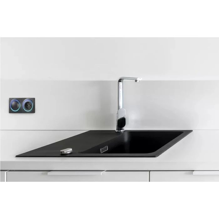 Πρίζα Ρεύματος Fibaro Walli smart electrical FGWOE-011-8 Wallli Outlet Anthracite