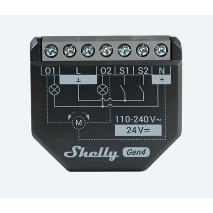 Smart Ενδιάμεσος Διακόπτης Shelly 2PM Gen4 dual WiFi relay with energy measurement