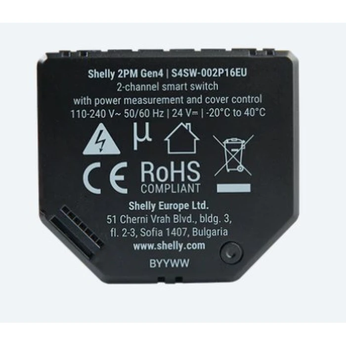 Smart Ενδιάμεσος Διακόπτης Shelly 2PM Gen4 dual WiFi relay with energy measurement