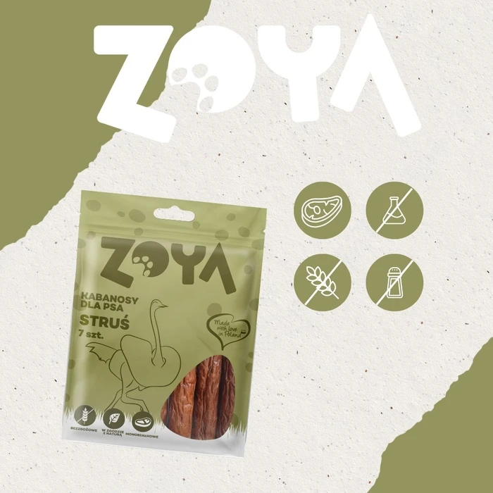 Λιχουδιές/Σνακ Σκύλων Zoya Ostrich meat sausages 7 pcs