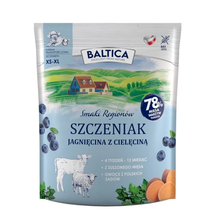 Ξηρά Τροφή Σκύλων Baltica Smaki regionów Junior Lamb with veal 1kg