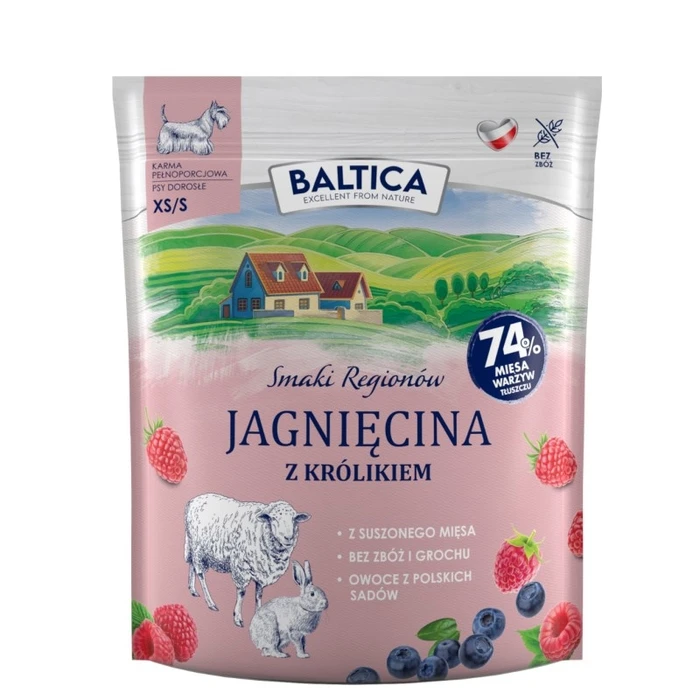 Ξηρά Τροφή Σκύλων Baltica Smaki regionów Small breeds Lamb with rabbit 1kg