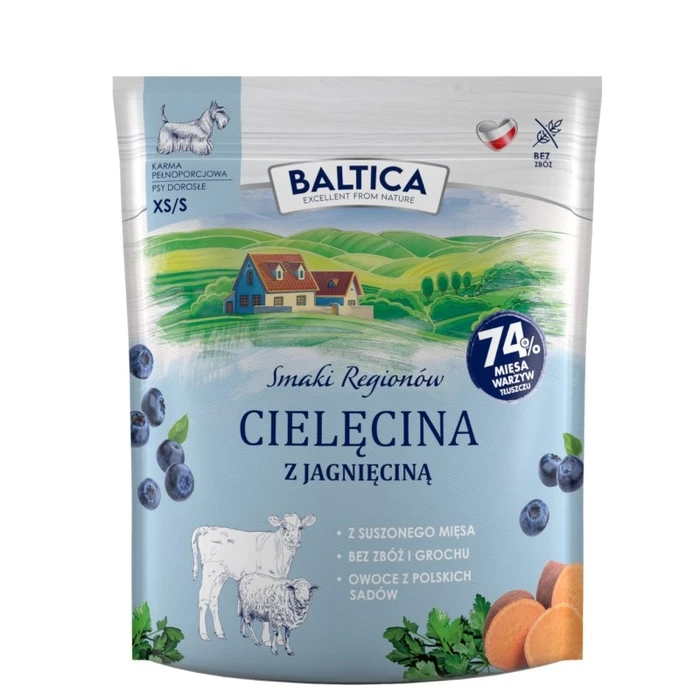 Ξηρά Τροφή Σκύλων Baltica Smaki regionów Small breeds Veal with lamb 1kg