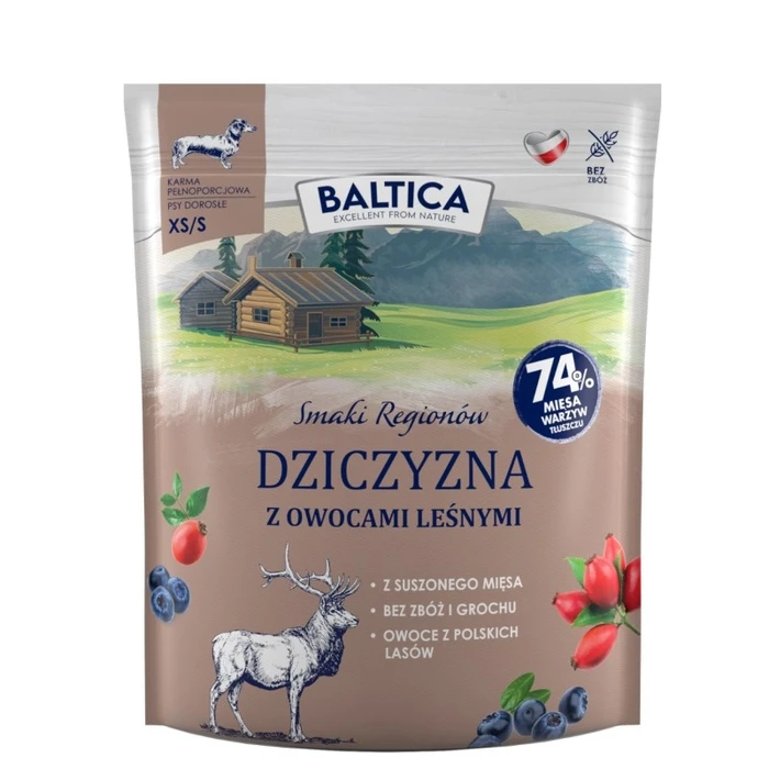 Ξηρά Τροφή Σκύλων Baltica Smaki regionów Small breeds Venison with forest fruits 1kg