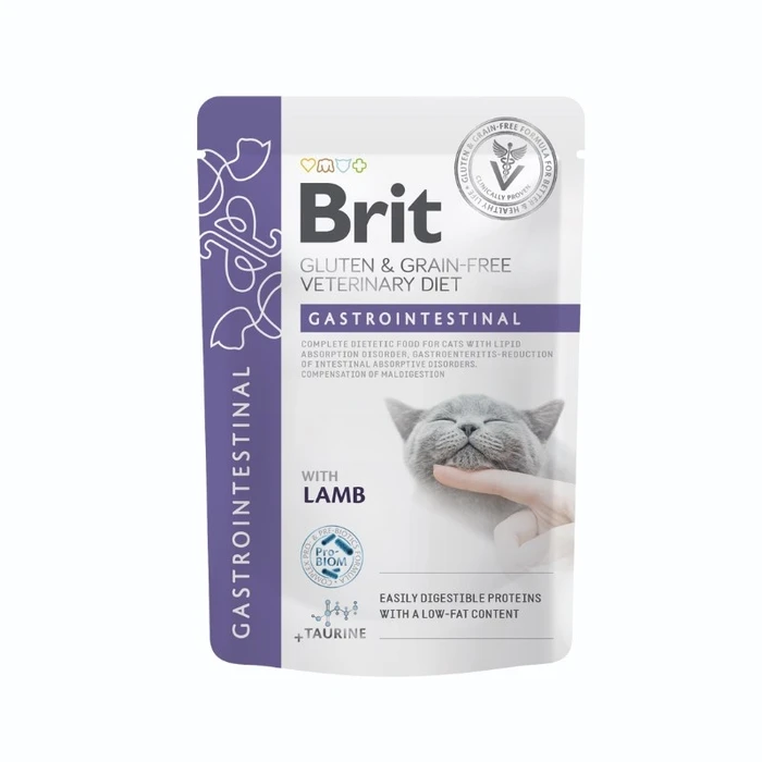 Υγρή Τροφή Γάτας Brit Veterinary Gastrointestinal Lamb 12x85g