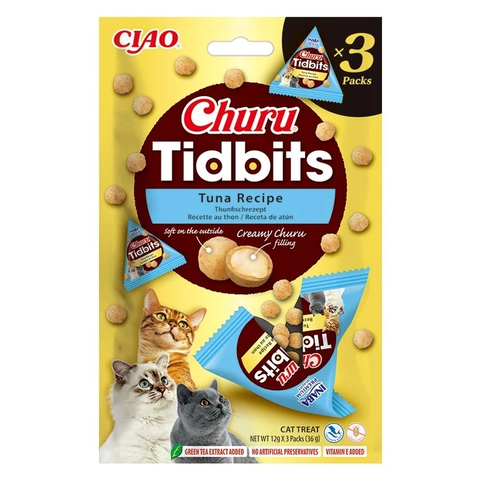 Υγρή Τροφή Γάτας Inaba Churu Tidbits Tuna 3x12g