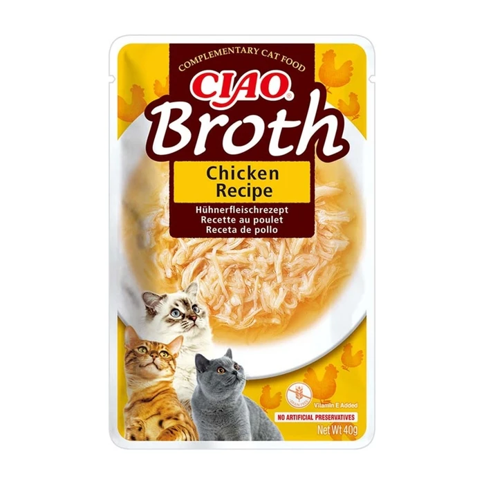 Υγρή Τροφή Γάτας Inaba Ciao Broth with chicken, salmon and tuna 24x40g