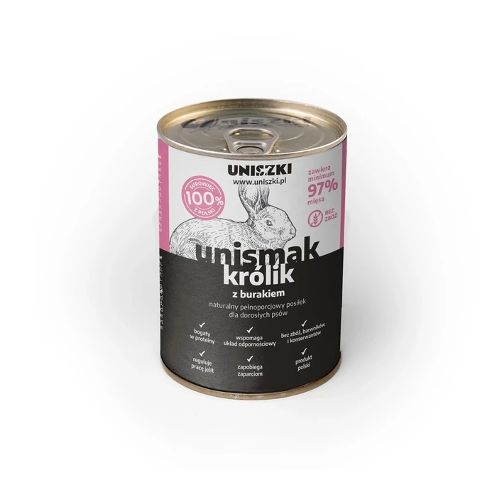 Υγρή Τροφή Σκύλων Uniszki UNIsmak Rabbit with beetroot 400g