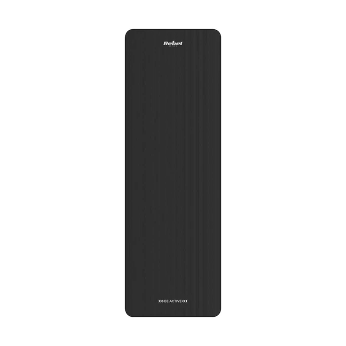 REBEL ACTIVE Black Gymnastic Exercise Mat (Yoga/Pilates) 6 mm - Lechpol