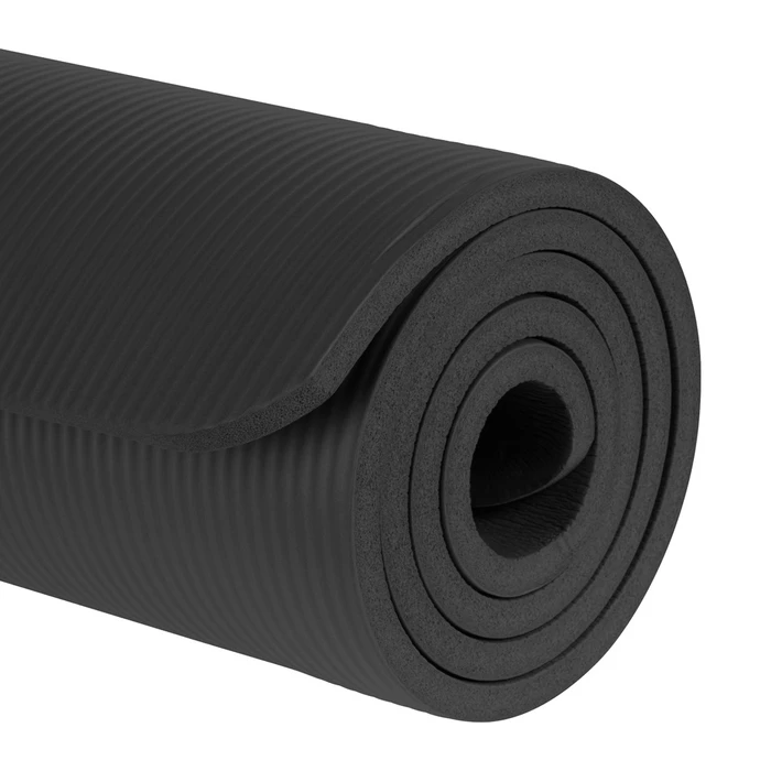 REBEL ACTIVE Black Gymnastic Exercise Mat (Yoga/Pilates) 6 mm - Lechpol