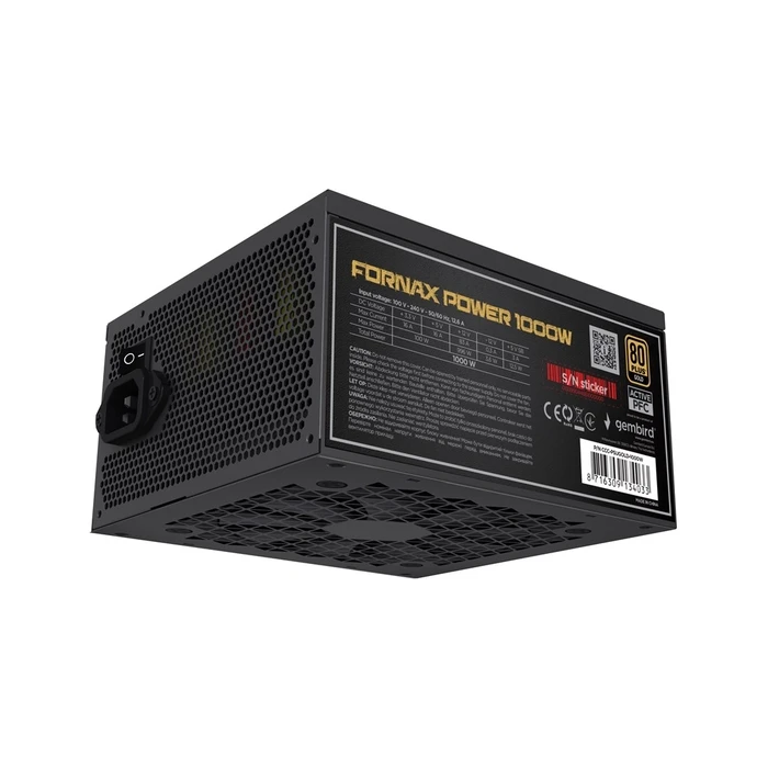 Τροφοδοτικό Gembird Fornax Power 750W 80+ Gold Modular Μαύρο