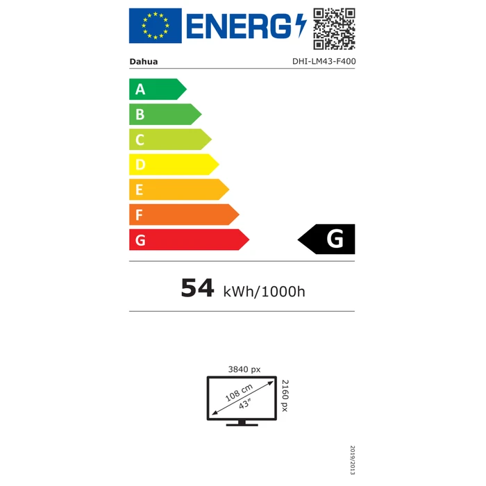 Dahua DHI-LM43-F400 43" 4K Μεγάλης Μορφής Οθόνη